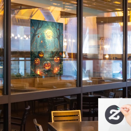 Halloween Art Window Cling Raamsticker (Restaurant Raam)