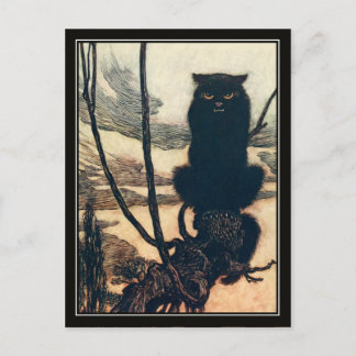 Halloween Arthur Rackham Black Cat Briefkaart