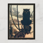  Halloween Arthur Rackham Black Cat Briefkaart (Voorkant)