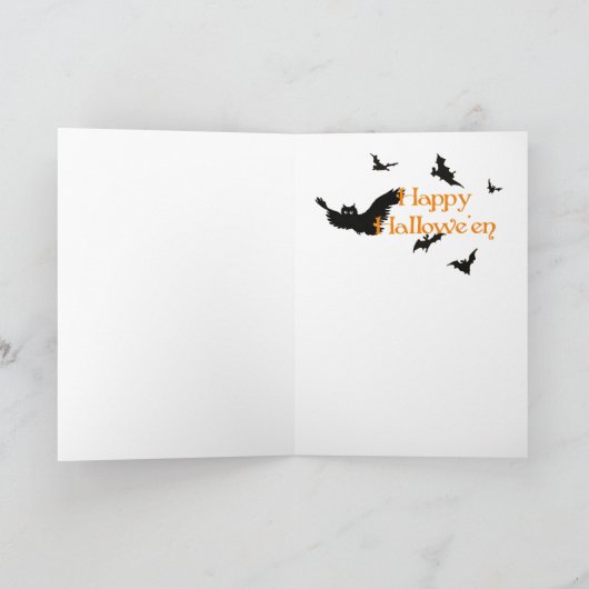  Halloween Arthur Rackham Black Cat Kaart (Binnen)