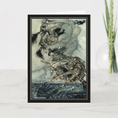  Halloween Arthur Rackham Vliegende Heksen Kaart (Voorkant)