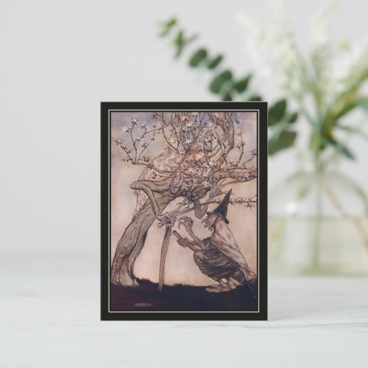  Halloween Arthur Rackham Witch Briefkaart (Staand voorkant)