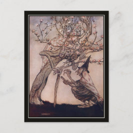 Halloween Arthur Rackham Witch Briefkaart