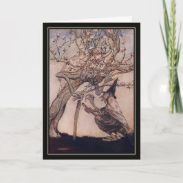 Halloween Arthur Rackham Witch Kaart