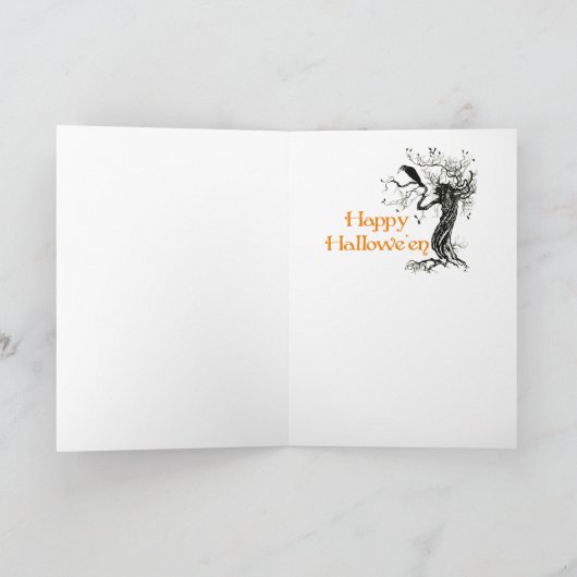  Halloween Arthur Rackham Witch Kaart (Binnen)