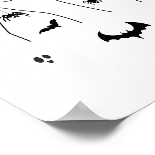 Halloween ASL Handgebarentaal Dove Pride Boo CR Poster (Hoek)