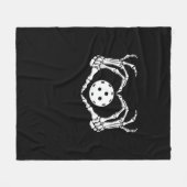 Halloween augurk skelet hart handen fleece deken (Voorkant (Horizontaal))