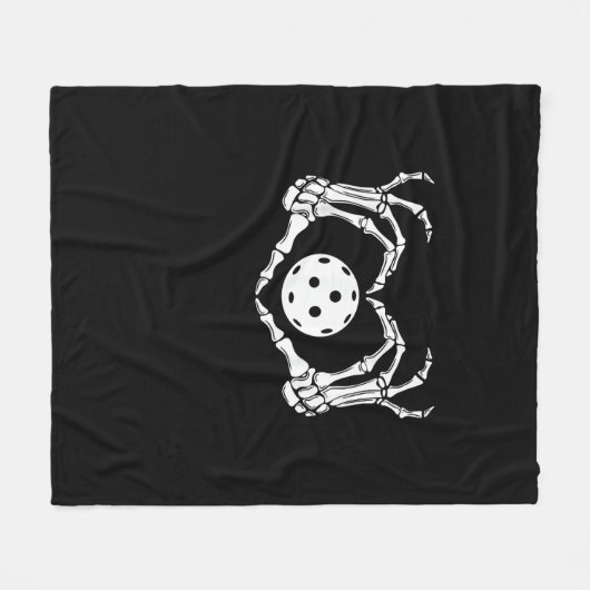 Halloween augurk skelet hart handen fleece deken (Voorkant (Horizontaal))