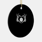 Halloween augurk skelet hart handen keramisch ornament (Rechts)