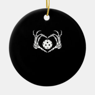Halloween augurk skelet hart handen keramisch ornament