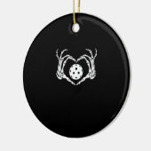 Halloween augurk skelet hart handen keramisch ornament (Links)