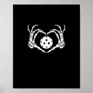 Halloween augurk skelet hart handen poster