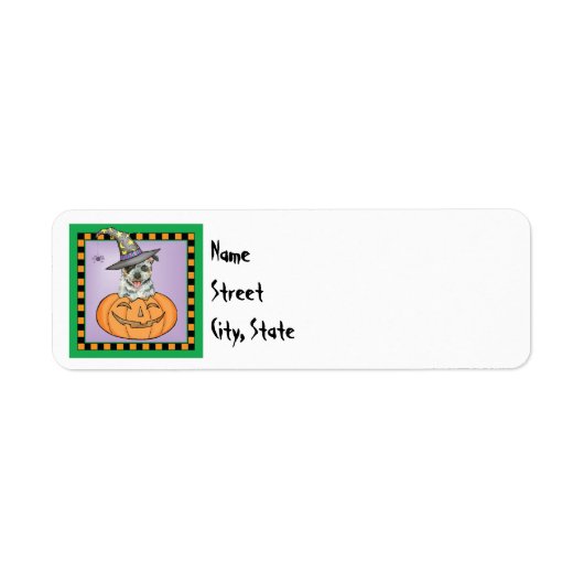 Halloween Australian Cattle Dog Etiket (Voorkant)
