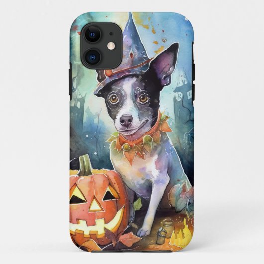 Halloween Australian Cattle with Pumpkins Scary Case-Mate iPhone Case (Achterkant)