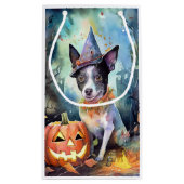 Halloween Australian Cattle with Pumpkins Scary Klein Cadeauzakje (Achterkant)