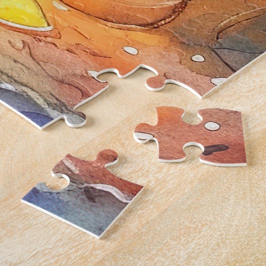 Halloween Australian Cattle with Pumpkins Scary Legpuzzel (Zijkant)