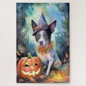 Halloween Australian Cattle with Pumpkins Scary Legpuzzel (Verticaal)