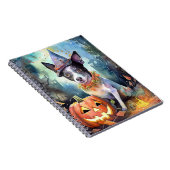 Halloween Australian Cattle with Pumpkins Scary Notitieboek (Rechterzijde)