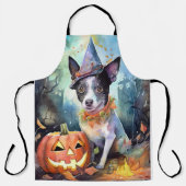 Halloween Australian Cattle with Pumpkins Scary Schort (Voorkant)