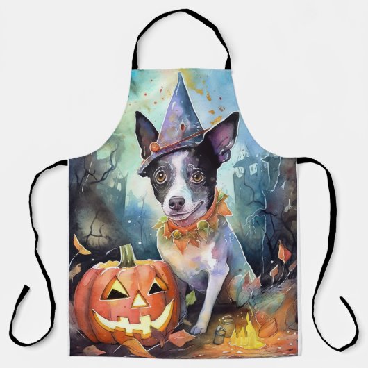 Halloween Australian Cattle with Pumpkins Scary Schort (Voorkant)