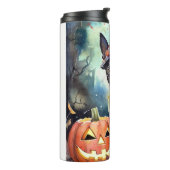 Halloween Australian Cattle with Pumpkins Scary Thermosbeker (Gedraaid links)