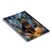 Halloween Australian Kelpie met pomkins Scary Notitieboek (Rechterzijde)