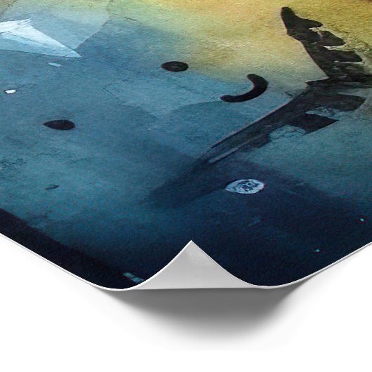 Halloween Australian Kelpie met pomkins Scary Poster (Hoek)