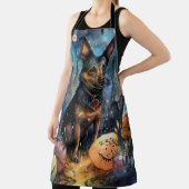 Halloween Australian Kelpie met pomkins Scary Schort (Insitu)