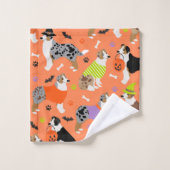Halloween Australian Shepherd Bad Handdoek (Wasdoekje)