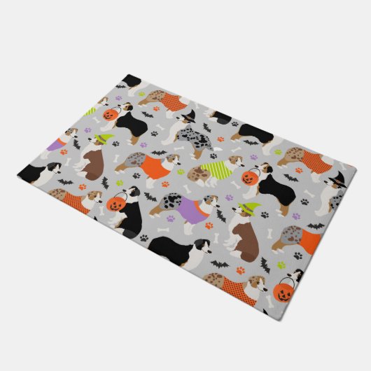 Halloween Australian Shepherd Doormat Deurmat (Schuin)