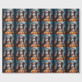 Halloween Australian Shepherd met pompoenen eng Cadeaupapier (Vlak)