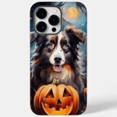 Halloween Australian Shepherd met pompoenen eng Case-Mate iPhone Case (Achterkant)