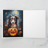 Halloween Australian Shepherd met pompoenen eng Kaart (Binnen)