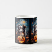 Halloween Australian Shepherd met pompoenen eng Koffiemok (Center)