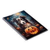 Halloween Australian Shepherd met pompoenen eng Notitieboek (Rechterzijde)