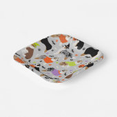 Halloween Australian Shepherd Paper Borden Papieren Bordje (Gebogen)