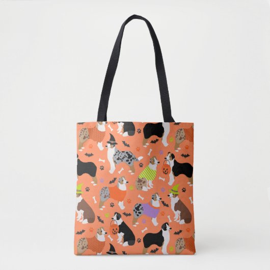 Halloween Australian Shepherd Tote Bag (Voorkant)