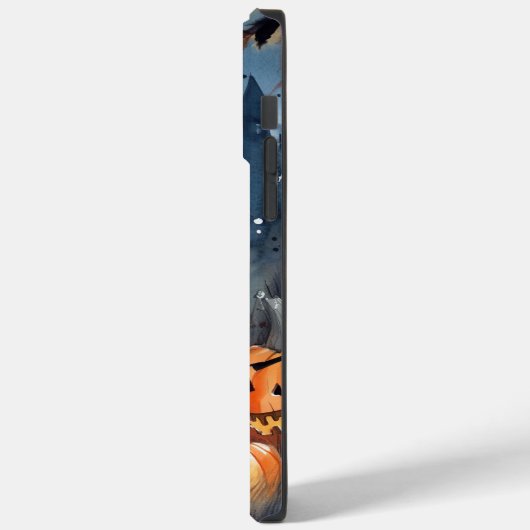 Halloween Australian Terrier met pomkins Scary Case-Mate iPhone Case (Achterkant / Links)