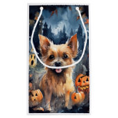Halloween Australian Terrier met pomkins Scary Klein Cadeauzakje (Achterkant)