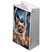 Halloween Australian Terrier met pomkins Scary Klein Cadeauzakje (Achterkant Gekanteld)