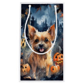 Halloween Australian Terrier met pomkins Scary Klein Cadeauzakje (Voorkant)
