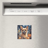 Halloween Australian Terrier met pomkins Scary Magneet (Insitu (Vaatwasser))