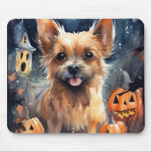 Halloween Australian Terrier met pomkins Scary Muismat (Voorkant)