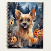 Halloween Australian Terrier met pomkins Scary Planner (Voorkant)