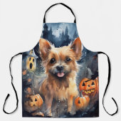 Halloween Australian Terrier met pomkins Scary Schort (Voorkant)