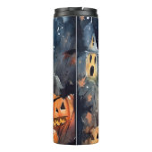 Halloween Australian Terrier met pomkins Scary Thermosbeker (Achterkant)