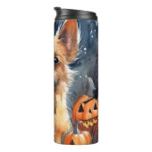 Halloween Australian Terrier met pomkins Scary Thermosbeker (Geroteerd rechts)