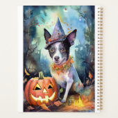 Halloween Australisch Rundvee Met Pompoenen Eng Planner (Achterkant)