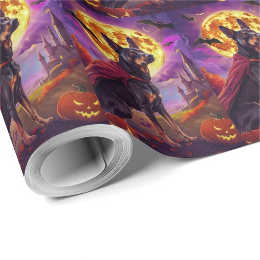Halloween Australische Kelpie Dog Pumpkins eng Cadeaupapier (Rol Hoek)