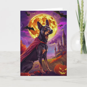 Halloween Australische Kelpie Dog Pumpkins eng Kaart